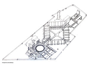 Axo de l'école des jeunes filles aveugles de l'architecte Bernard Kohn