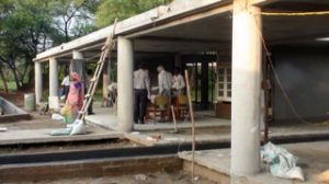 Photo du chantier de The Serenity Trust Library de l'architecte Bernard Kohn