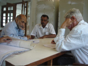 Photo du chantier de The Serenity Trust Library de l'architecte Bernard Kohn