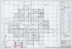 Plan de The Serenity Trust Library & Botanical Garden à Ahmedabad de l'architecte Bernard Kohn