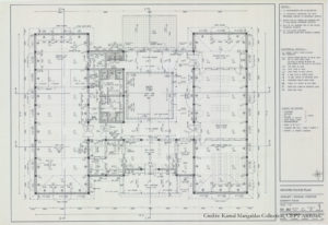 Plan de The Serenity Trust Library & Botanical Garden à Ahmedabad de l'architecte Bernard Kohn